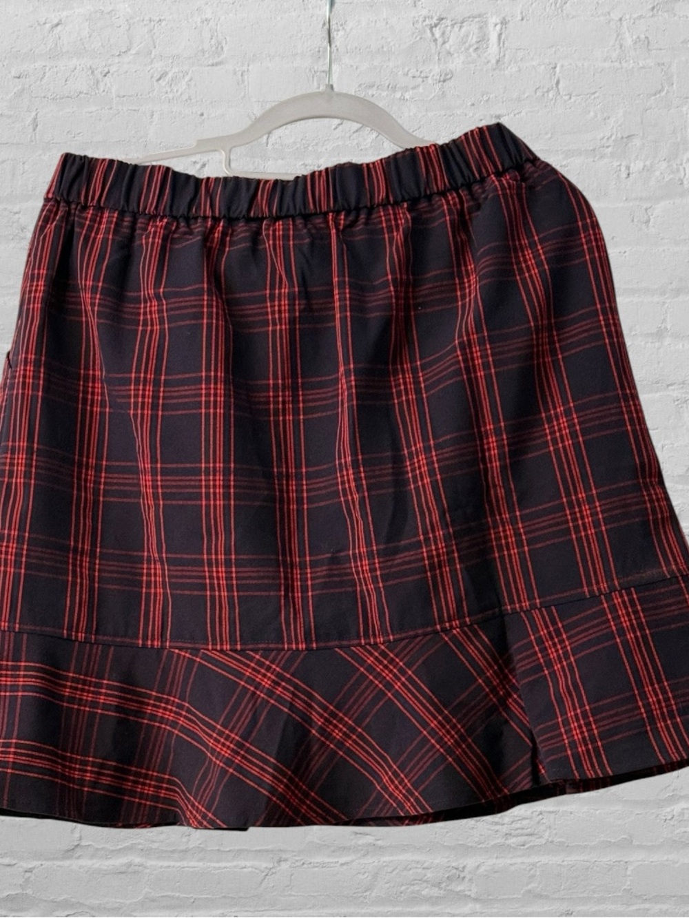 Promesa Black and Red Plaid Mini Skirt